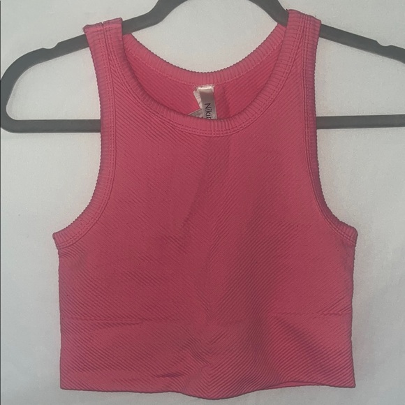 Pink Ribbed Tank Top - Picture 2 of 2